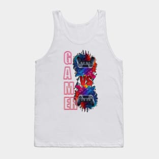 Level Up Your Style: Bold Gamer Tee with Controller Chaos Tank Top